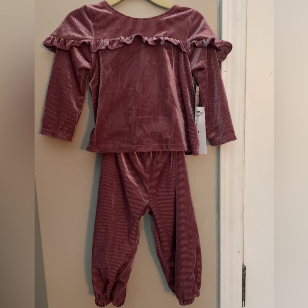 Velvet/velour matching set